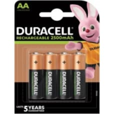 Duracell Atkārtoti Uzlādējamas Baterijas DURACELL HR06-P AA NiMh 2500 mAh (4 pcs)